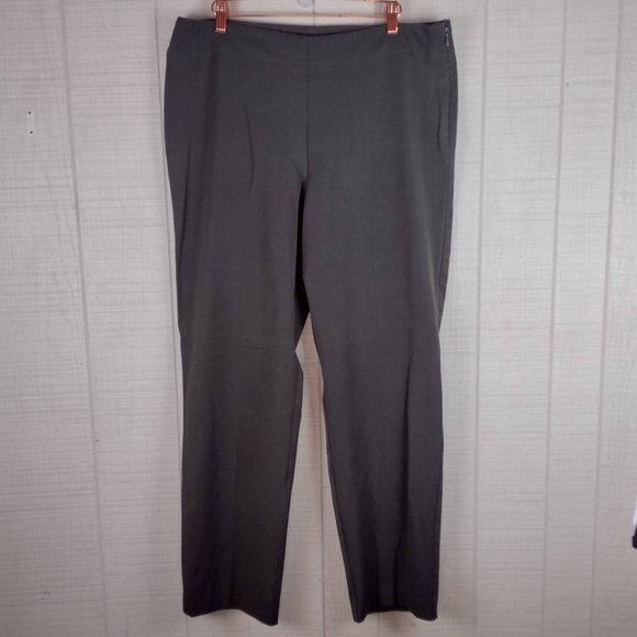 Talbots Classic Side Zip Pants Olive Green - Picture 1 of 6